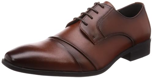 [マリオ・ロゼッティ] ビジネスシューズ 靴 革靴 紳士靴 防水 通気性 軽量 防滑 抗菌 メンズ MR3811 ブラウン 26.5 cm 3E